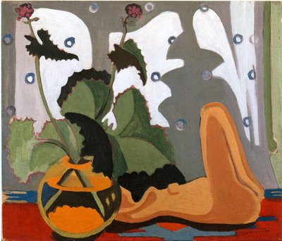 Still Life with Plastic in Front of the Window by Ernst Ludwig Kirchner
